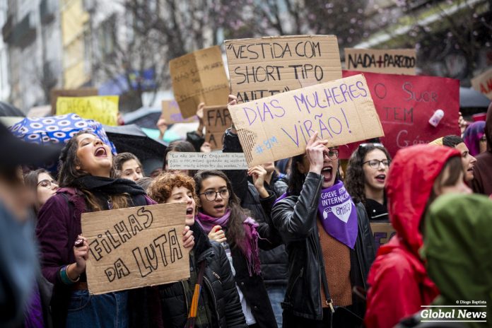 Internaticonal Women's March at Porto, Portugal.