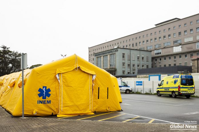 Hospital São Joao in Porto on prevention because of Covid-19.