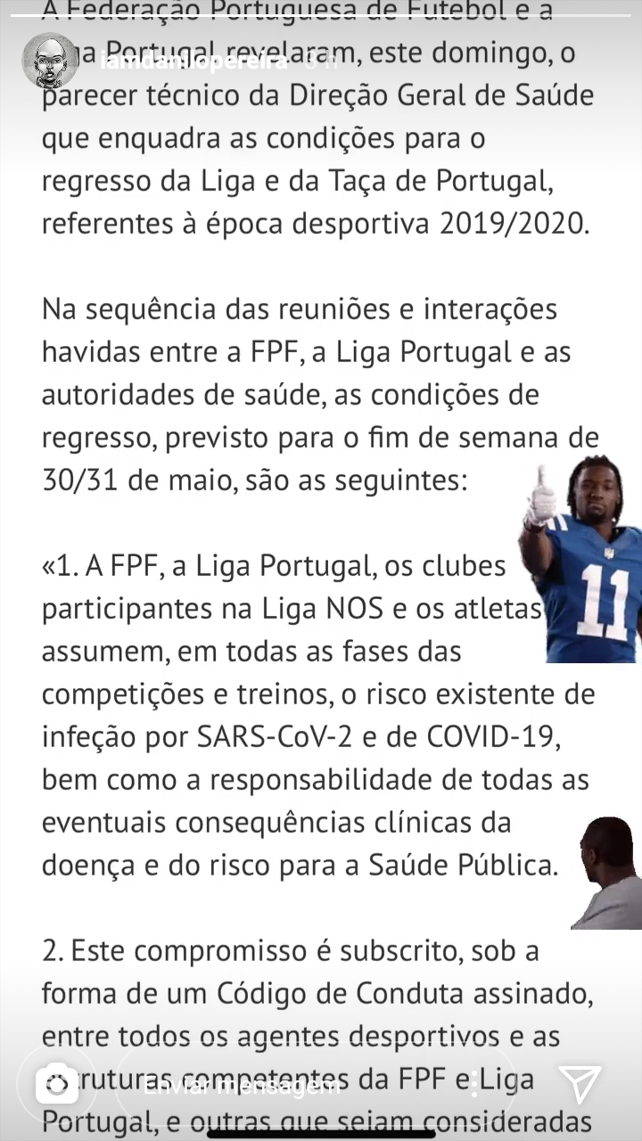 Danilo, Zé Luís e Soares discordam do parecer da DGS para o regresso da I Liga | Global News Portugal