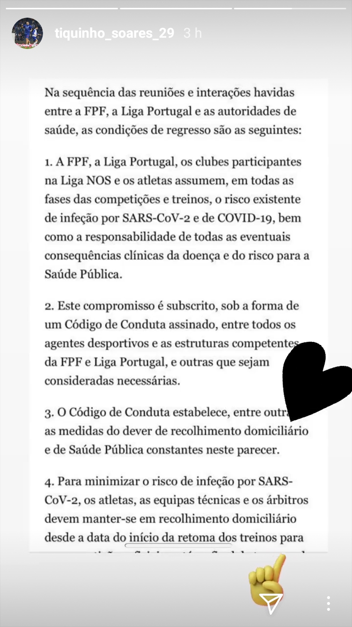 Danilo, Zé Luís e Soares discordam do parecer da DGS para o regresso da I Liga | Global News Portugal