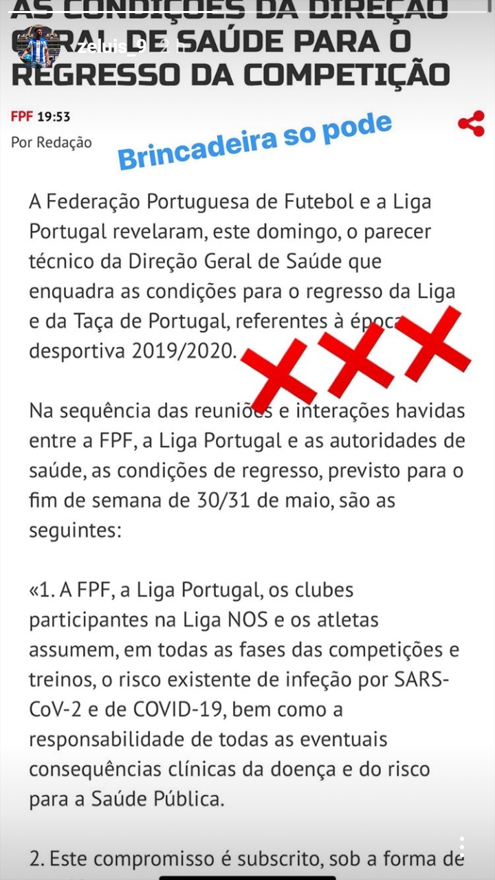 Danilo, Zé Luís e Soares discordam do parecer da DGS para o regresso da I Liga | Global News Portugal