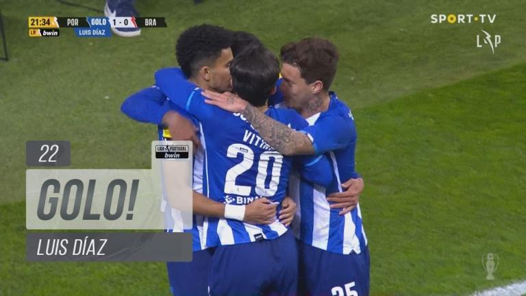 O golo de Luís Diaz que deu a vitória ao FC Porto frente ao Sp. Braga