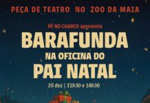 Teatro infantil leva magia natalícia ao Zoo da Maia com “Barafunda na Oficina do Pai Natal”