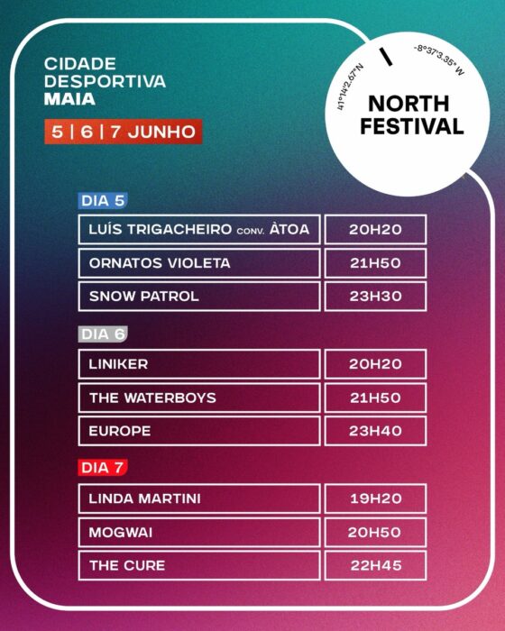 NORTH MUSIC FESTIVAL’26: REGRESSO NA MAIA COM THE CURE COMO GRANDE ATRACÇÃO | Global News Portugal